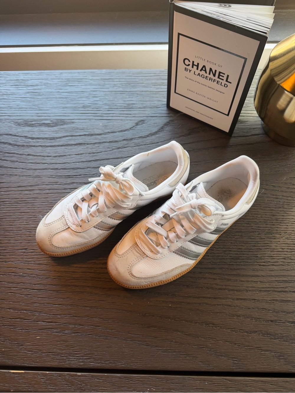 Adidas Samba OG White Silver Gum Sneakers – Women’s Size 5